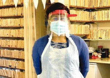 The shields are being created from laser cutting machines.