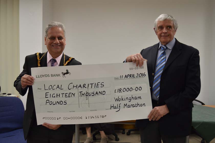 Wokingham Half Marathon charity presentation