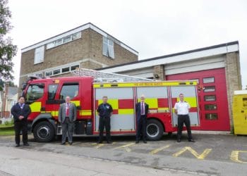 NEW WHEELS: From left: Andy McLenahan, head of facilities, fleet and equipment; Cllr Colin Dudley, chairman of Royal Berkshire Fire Authority; Charlie Bell, watch manager; Cllr Angus Ross, lead member strategic assets at Royal Berkshire Fire Authority and Doug Buchanan, assistant chief fire officer.