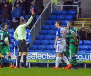 Yann Kermorgant is sent off