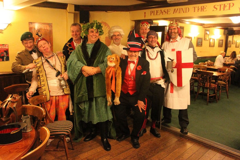 The Yateley Village Mummers perform the ancient play every year across the county.