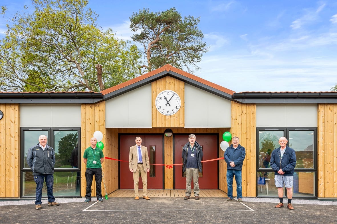 Shinfield Parish councillors smile before cutting the ribbon to the new centre Picture: Miriam Sheridan Photography