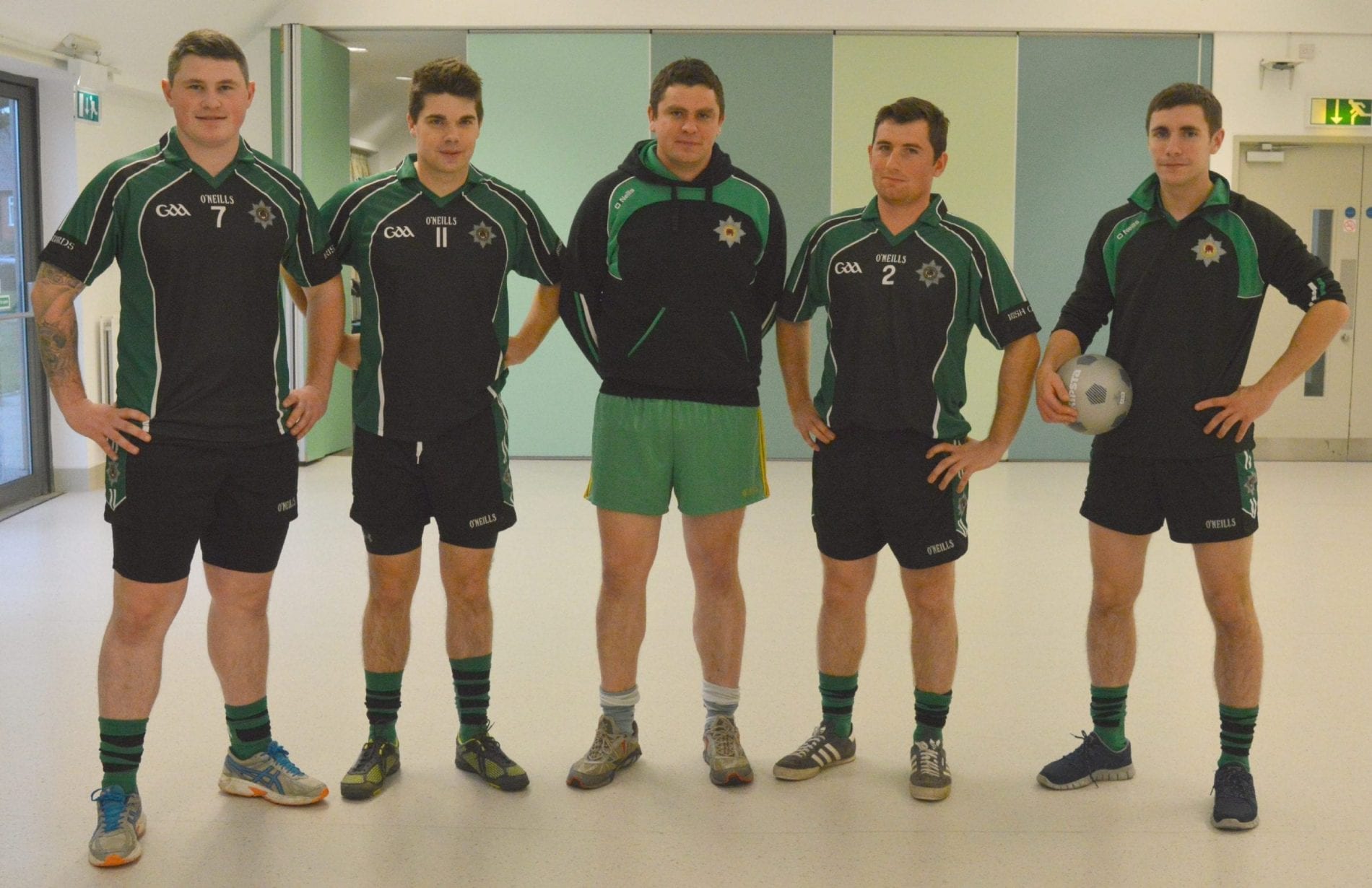 members of the Irish Guard football team