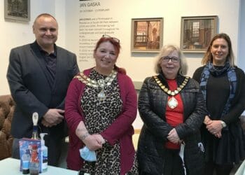 The mayors met at South Hill Park