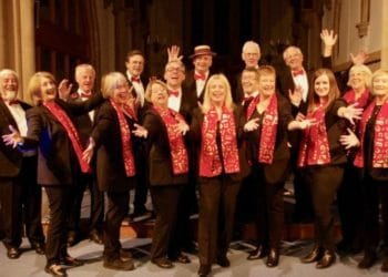 The High Voltage Singers performed Christmas songs in four part harmony. Picture: The High Voltage Singers