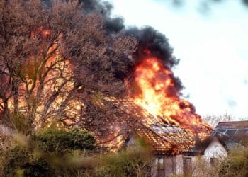 The fire at Arborfield Green Picture: tim-pritchard