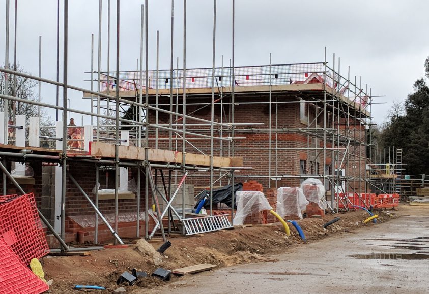 Housing being built in Shinfield.