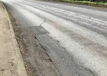 A section of road surface on the A4 as it goes through Kiln Green, which residents say adds to road noise Picture: Simon Chapman