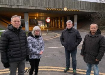From left: Matt Rodda MP with Cllr Shirley Boyt, Labour councillor for Bulmershe and Whitegates, and Labour councillor candidates, Andy Cory and Majid Nagra. Picture: courtesy of Matt Rodda