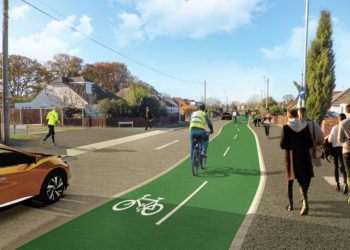 Options for WBC's active travel route include making a section of Woodlands Avenue one way for vehicles Picture: Wokingham Borough Council