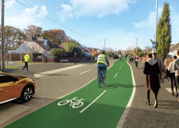 Options for WBC's active travel route include making a section of Woodlands Avenue one way for vehicles Picture: Wokingham Borough Council