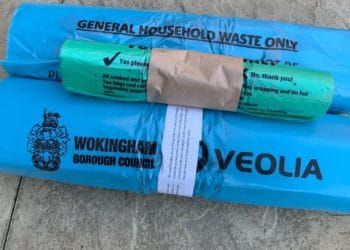 blue bin bag