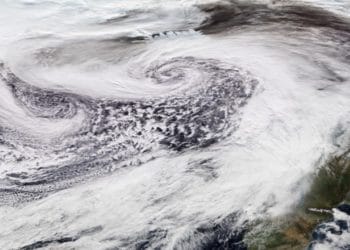 Storm Dennis, February 2020, reaches its peak Picture: NASA Worldview via Wikimedia Commons