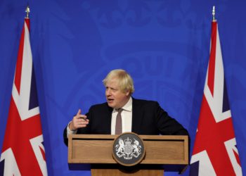 Boris Johnson provides an update on coronavirus restrictions in England Picture: Andrew Parsons / No10 Downing St