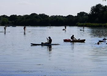 Canoes, pedalos and paddleboards on Black Swan Lake Picture: Natalie Burton