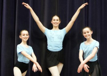 From left, EYB dancers Isla Wastell, Holly Williams and Amy Williams Picture: Ben Garner