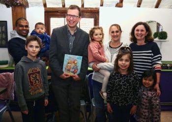 Paul Kerensa visited The Chocolate Cafe in Wokingham's Holme Grange Craft Village to sign copies of his book Picture: Dijana Capan