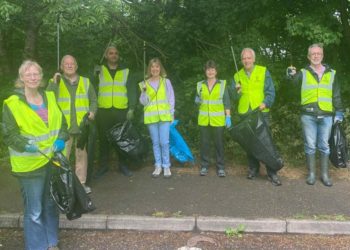 Members of Charvil Matters came together to clean up the village's verges Picture: Tamsin Morgan