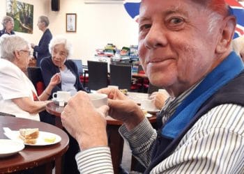 Residents enjoyed a jubilee-themed coffee morning to celebrate Picture: Alison Mulvany