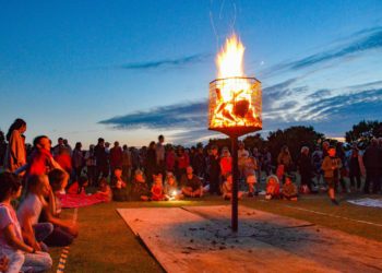 Sonning Beacon lighting ceremony Picture: Steve Smyth