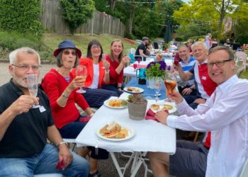 Residents of Erica Drive, Southlands Road, Gipsy Lane at their Platinum Jubilee street party on Jubilee Friday