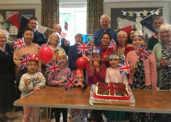 St Mary's prepared a Union flag cake, which was enjoyed by all Picture: Ji-Min Lee