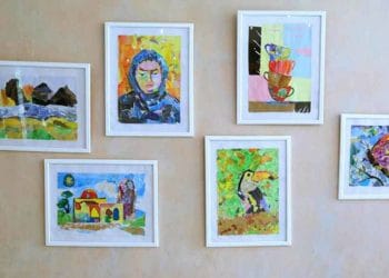 An art exhibition featuring work created by refugees is on show at Earley St Nicolas until July 31