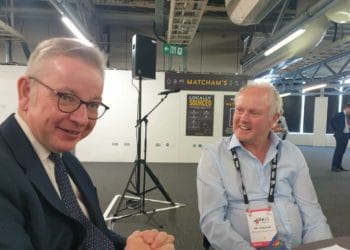 Cllr Clive Jones with Michael Gove at the Local Government Association in Harrogate
