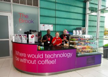 The Brook cafe in the foyer of CGI's Reading offices