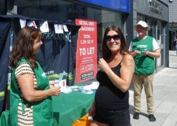 Members of Greenpeace Berkshire held a stall in The Lexicon aimed at canvassing views on rising fuel bills Picture: Greenpeace Berkshire