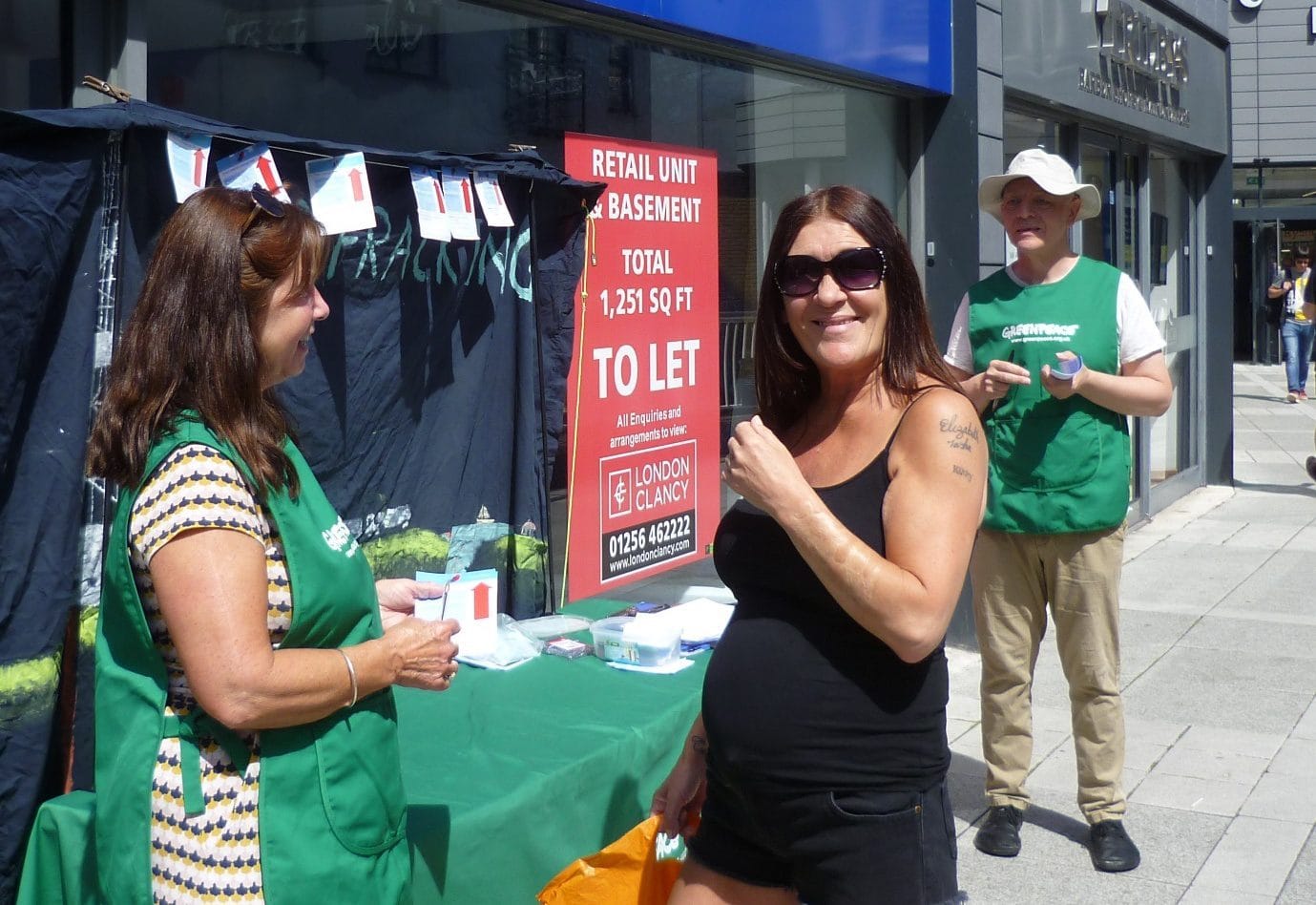 Members of Greenpeace Berkshire held a stall in The Lexicon aimed at canvassing views on rising fuel bills Picture: Greenpeace Berkshire