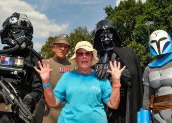 The Ollie Young Summer Fun Day held in the grounds of Reddam House on Sunday.

Ollie's Nannie, Barbara Young found herself surrounded by Star Wars characters.