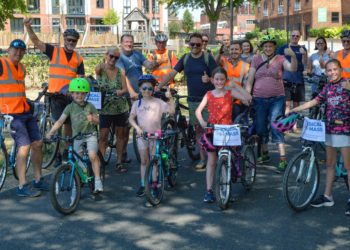 Kidical Mass' ride was its first in Wokingham. Picture: Steve Smyth