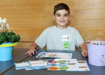 Ethan Firth, a Little Seedlings Ambassador, is taking part in a Dobbies workshop for children about how to grow fruit at home Picture: Dobbies