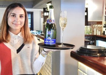 Opening night at Grasshopper, with bubbles. Picture: Emma Merchant