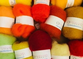 Carded wool, not knitting wool, is used in needlefelting. Picture courtesy of Munni Dodeja