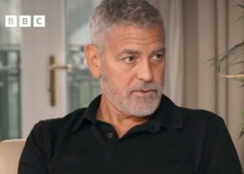 George Clooney during his BBC One interview praising The Mill at Sonning Picture: BBC