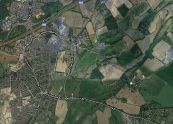 An aerial view of the site which could have 4,500 homes built on it.