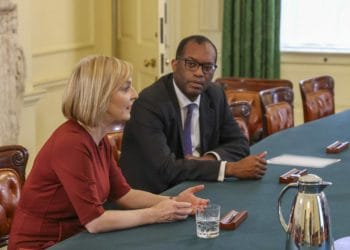 Prime Minister Liz Truss and Chancellor Kwasi Kwarteng discuss their Growth Plan ahead of a fiscal statement to the House of Commons on Friday 23 September. 10 Downing Street. Picture by Rory Arnold / No 10 Downing Street