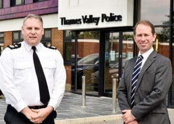 Thames Valley Police Chief Constable, John Campbell, and Police and Crime Commissioner for Thames Valley, Matthew Barber.