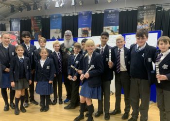 Pupils from Holme Grange School were awarded posters for their participation in the assemblies