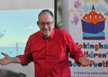 The Wokingham Children's Book Festival on Sunday.



Ross Welford giving his talk "The Magic of Storytelling" at the Town Hall. Picture: Steve Smyth