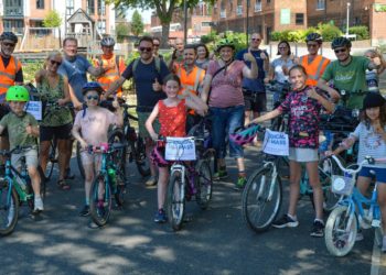 Kidical Mass' ride was its first in Wokingham. Picture: Steve Smyth