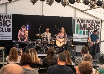 Katie Ellwood on the Wokingham Music Club Stage at Wokingham Festival by Andrew Merritt
