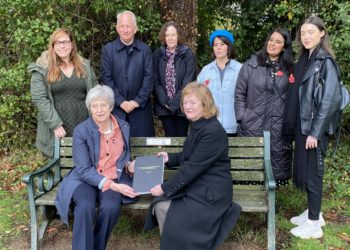 A BENCH to commemorate the bravery of victims and survivors of child sexual abuse was unveiled in Sonning last week Picture: Phil Creighton