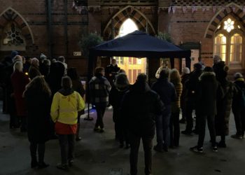 Around 50 people attended the vigil in Wokingham's Market Place on Friday Picture: Phil Creighton
