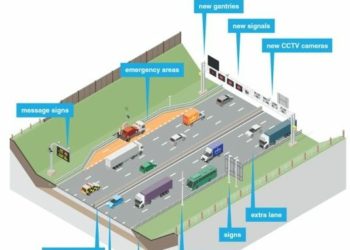 A cross section of the M4 smart motorway between junctions 12 for Theale and 3 for Hayes, London. Picture: Highways England