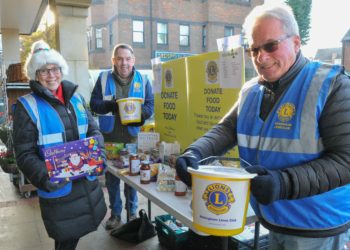 Wokingham Round Table Members, Jane Bentley, John Allen and Ian Hall with Customer Donations outside Waitrose in Wokingham on Saturday. Picture: Steve Smyth