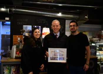 Madoo receiving their award from Matt Rodda Picture: Matt Rodda