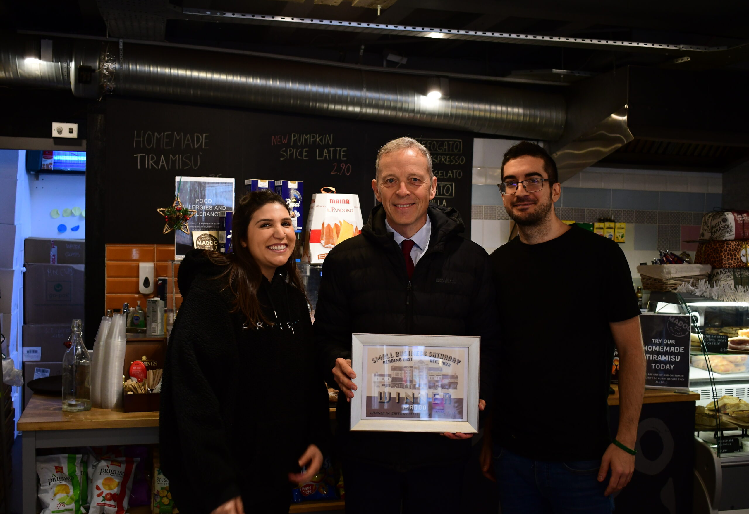 Madoo receiving their award from Matt Rodda Picture: Matt Rodda